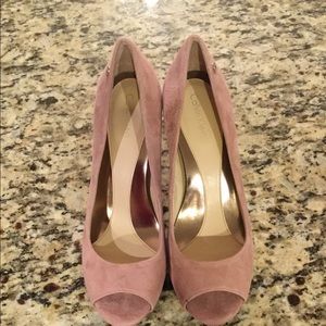 Calvin Klein rose suede Kyle sz 7 NEW
